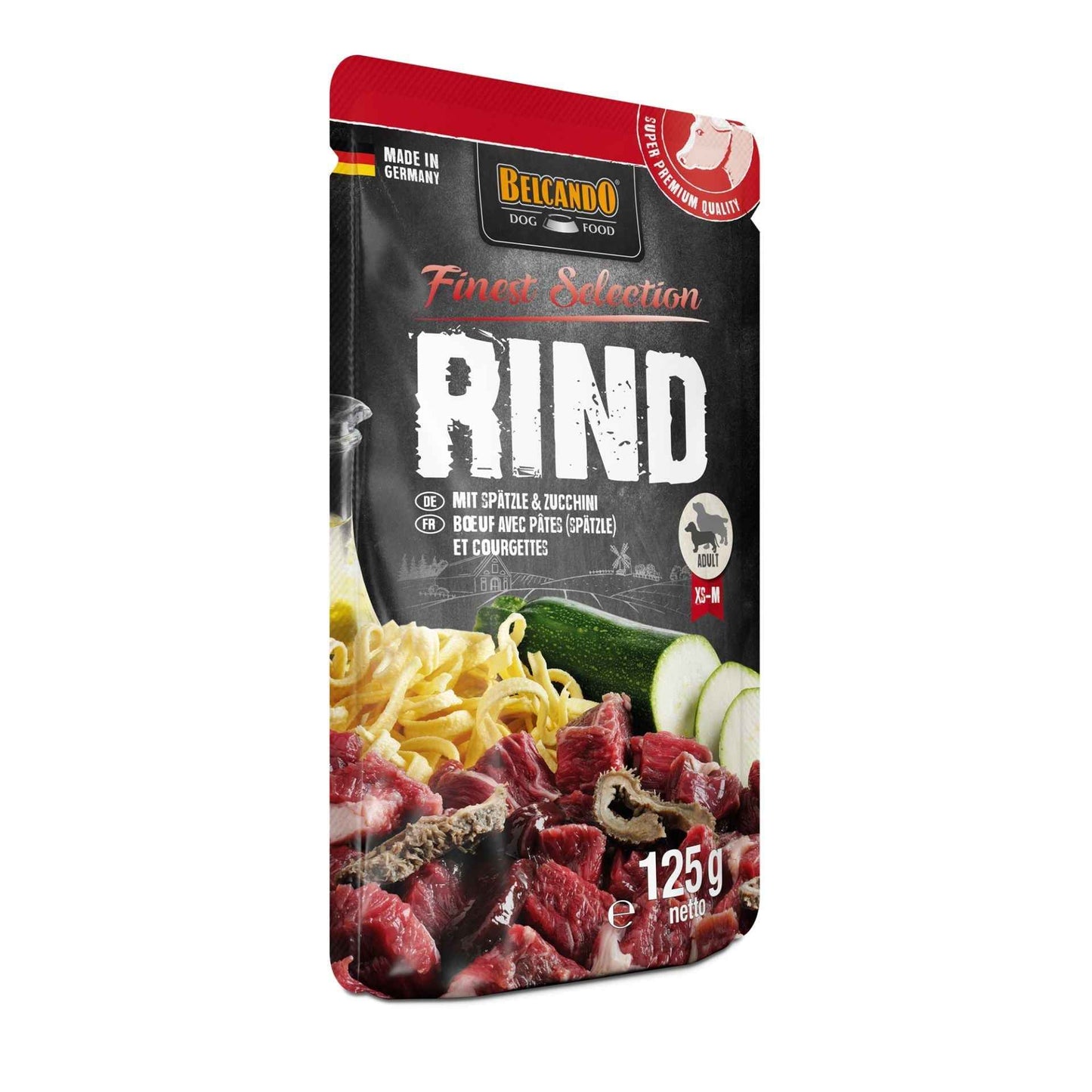 Belcando Finest Selection Ternera con Pasta al Huevo & Calabacín 125g