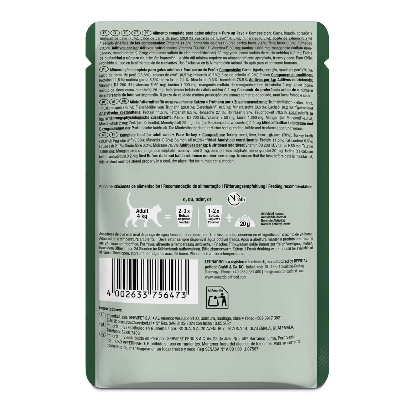 Leonardo Finest Selection Puro en Pavo 85g