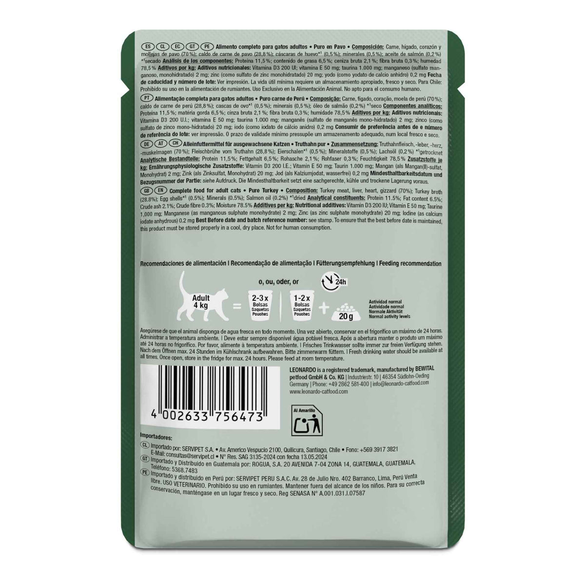 Leonardo Finest Selection Puro en Pavo 85g