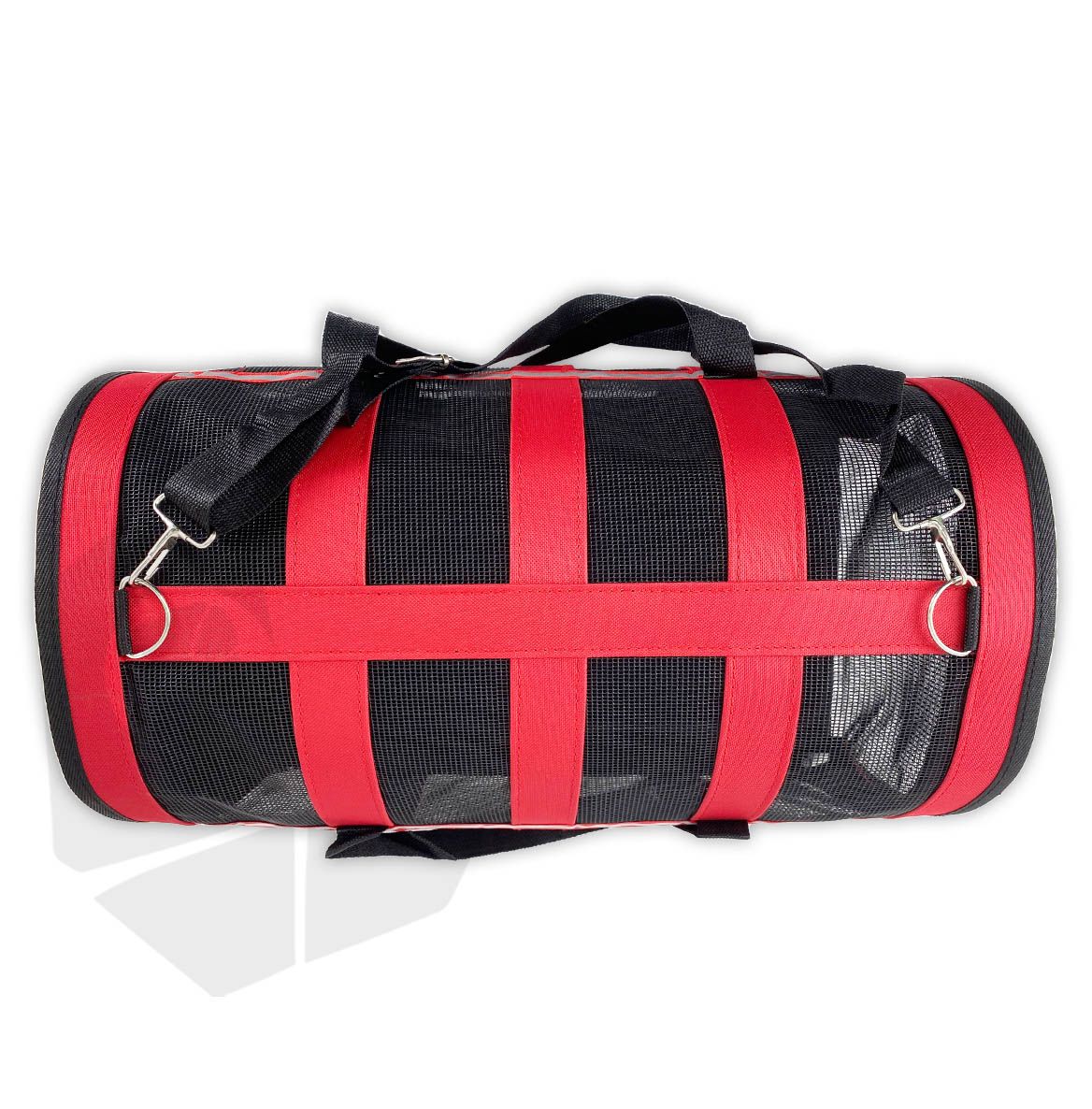 Bolso transporte transpirable rojo talla L vista frontal 49x28x27cm