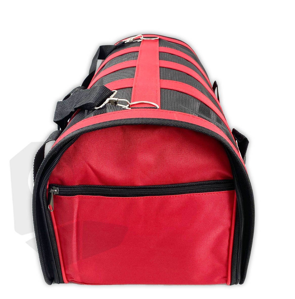 Bolso transporte transpirable rojo talla L vista lateral