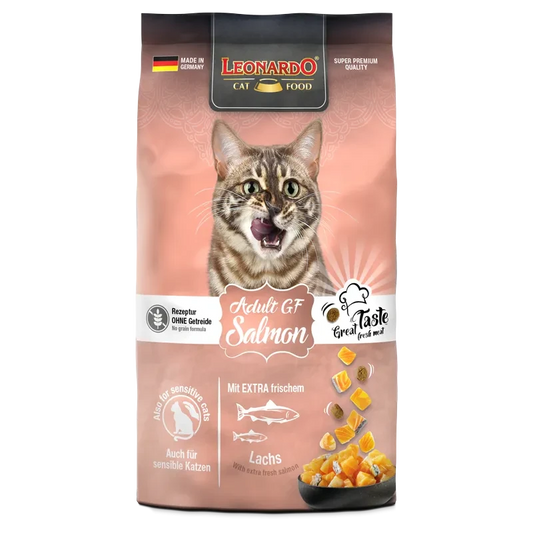 LEONARDO Adult GF Salmon 300 g | Pienso para gatos adultos