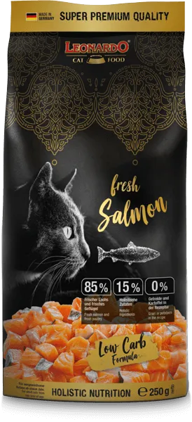 LEONARDO fresh Salmon 250 g | Pienso para gatos adultos