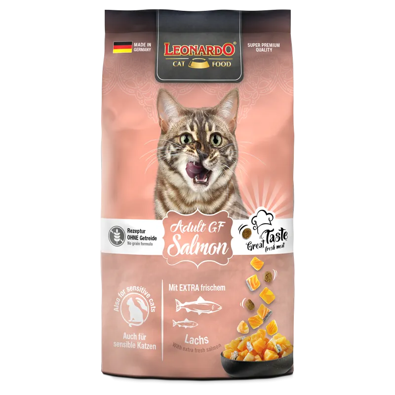 LEONARDO Adult GF Salmon 1,8 kg | Pienso para gatos adultos