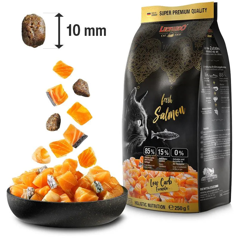 LEONARDO fresh Salmon 1,5 kg | Pienso para gatos adultos