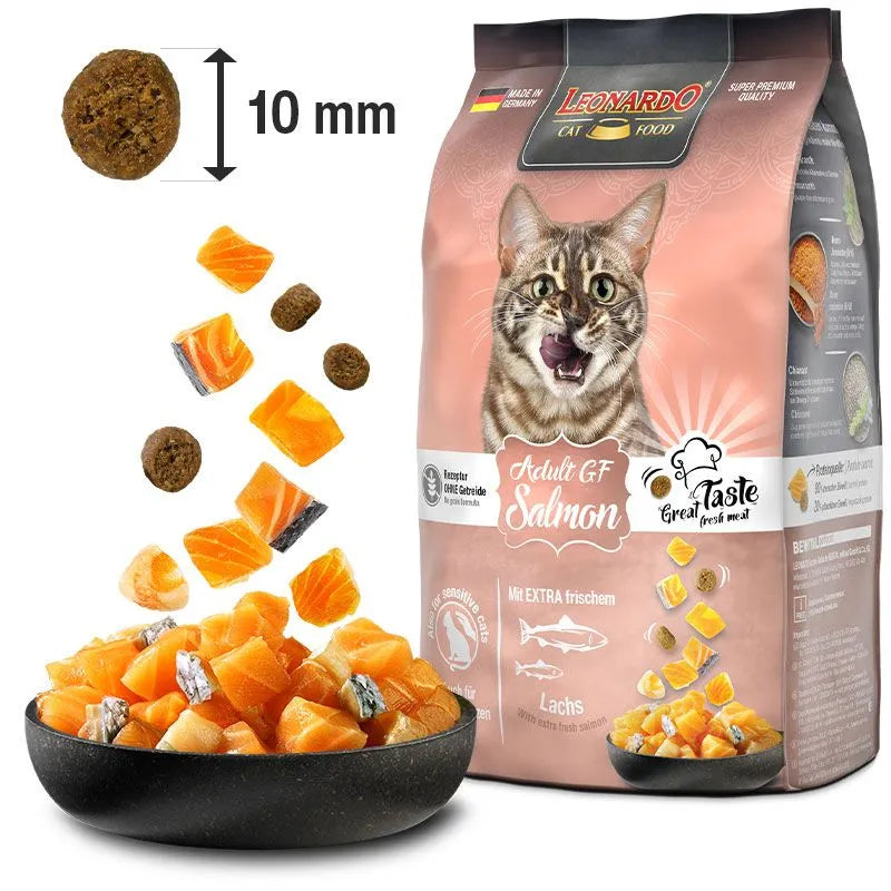 LEONARDO Adult GF Salmon 300 g | Pienso para gatos adultos