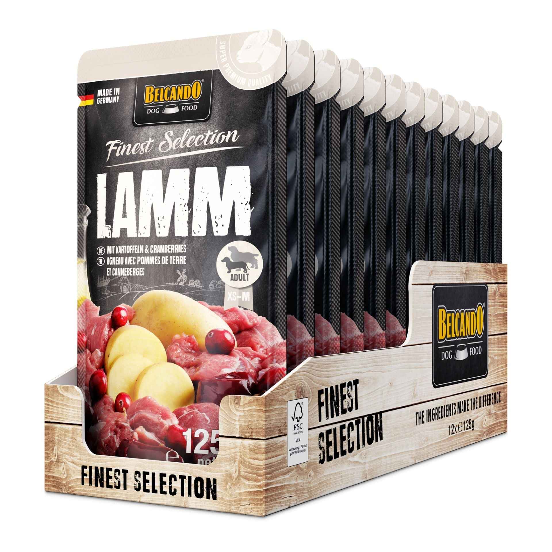 Belcando Finest Selection Cordero con Patatas & Cranberries 125g